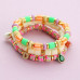 Polymer tube Perlen 6mm - Pink-green
